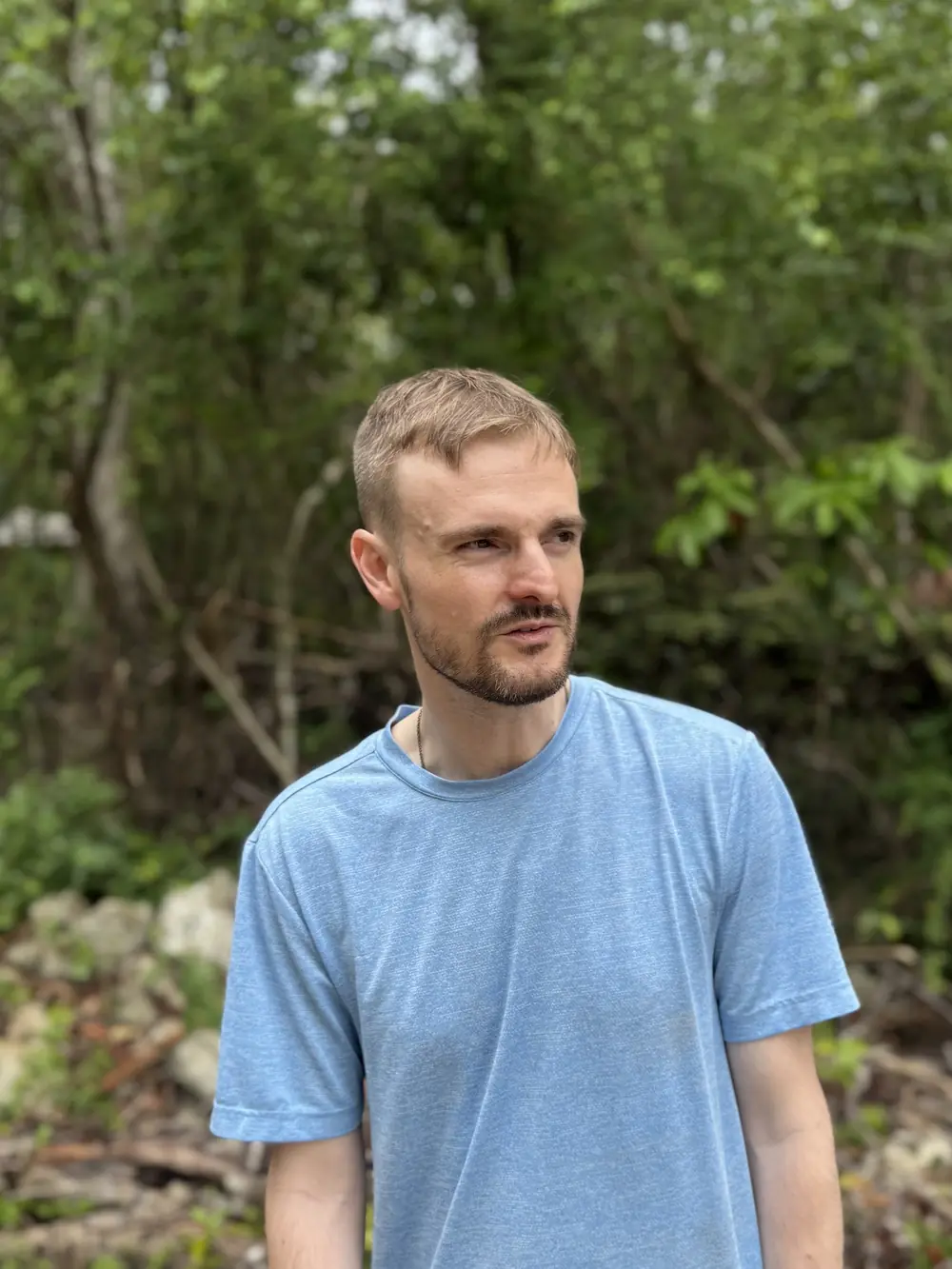 Outdoor portrait of Sean Morris